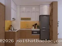 Tủ bếp MDF phủ Melamine: Thiết kế ấn tượng