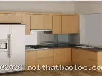 Tủ bếp MDF phủ Melamine: Thiết kế ấn tượng