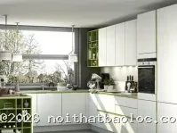 Tủ bếp MDF phủ Melamine: Thiết kế ấn tượng