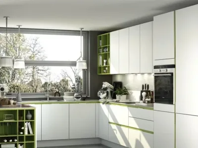 Tủ bếp MDF phủ Melamine: Thiết kế ấn tượng