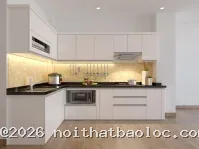 Tủ bếp MDF phủ Melamine: Thiết kế ấn tượng