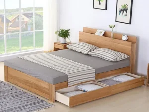 Giường gỗ Bảo Lộc - Ván gỗ công nghiệp MDF lõi xanh kháng ẩm