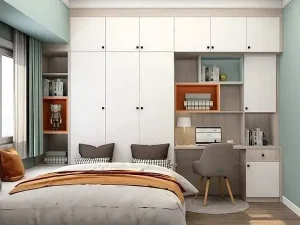 Nội thất phòng ngủ gỗ - Combo giường ngủ, tủ quần áo, tủ, kệ, bàn
