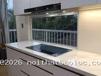 Tủ bếp gỗ cánh Acrylic trắng sáng bóng đẹp - Ảnh 8