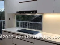 Tủ bếp gỗ cánh Acrylic trắng sáng bóng đẹp - Ảnh 9