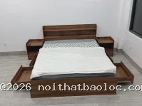 Giường ngủ có ngăn kéo và tab đầu giường