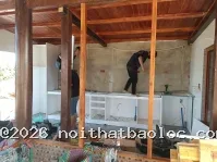 Tủ bếp gỗ cánh Acrylic trắng sáng bóng đẹp - Ảnh 13