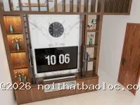 Vách Ngăn Tivi Phòng Khách Gỗ MDF - Nội Thất Bảo Lộc - Ảnh 10
