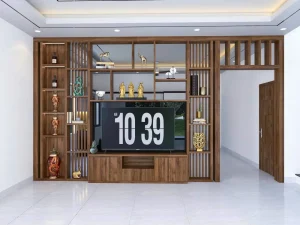 Vách Ngăn Tivi Phòng Khách Gỗ MDF - Nội Thất Bảo Lộc
