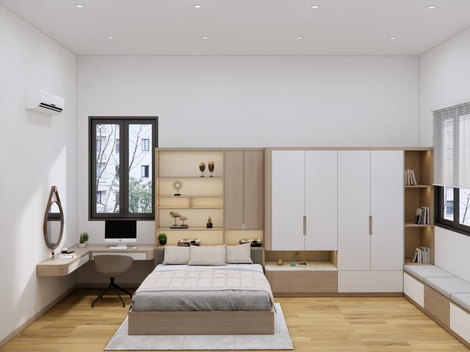 Mẫu Thiết Kế Nội Thất Phòng Ngủ Gỗ MDF Đẹp Hiện Đại 2026 - Ảnh 16