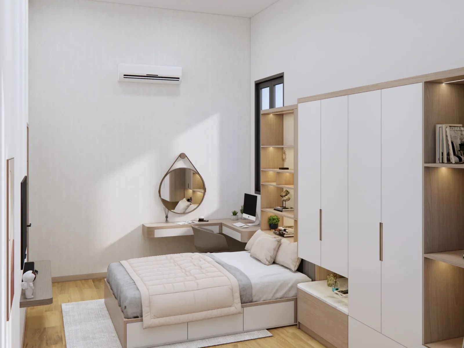 Mẫu Thiết Kế Nội Thất Phòng Ngủ Gỗ MDF Đẹp Hiện Đại 2026 - Ảnh 19