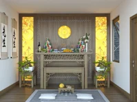 Xu Hướng Vách Phòng Thờ Nhựa Phủ Melamine Cao Cấp - Ảnh 2